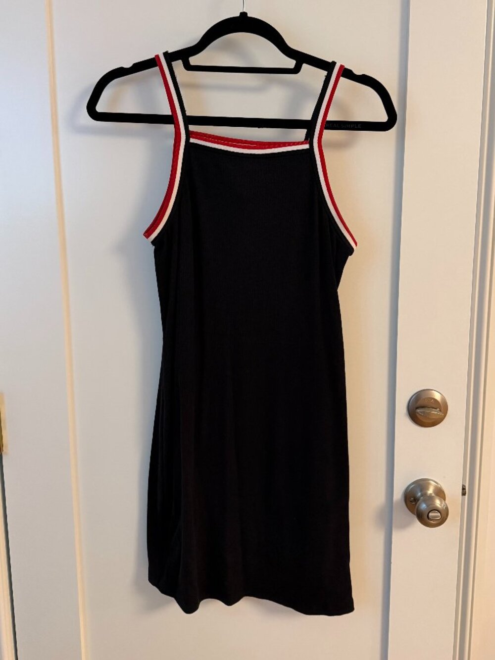 Eric + Lani Navy Tank Dress with Red & White Stripes